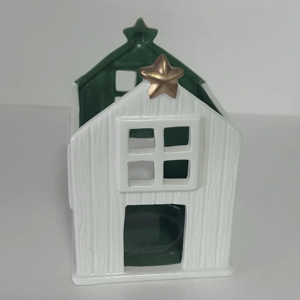 PartyLite Holiday Village Tealight Holder Trio Ceramic Christmas‎ Houses P93346 - Picture 2 of 7